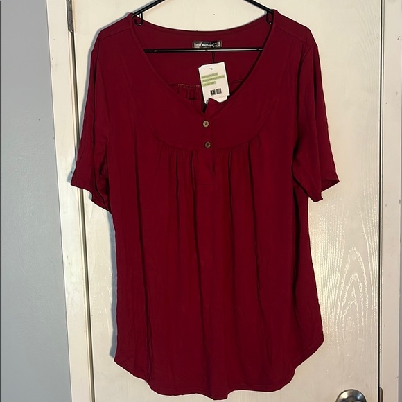 Sarin Mathews Red Blouse (XXL) - Picture 1 of 6